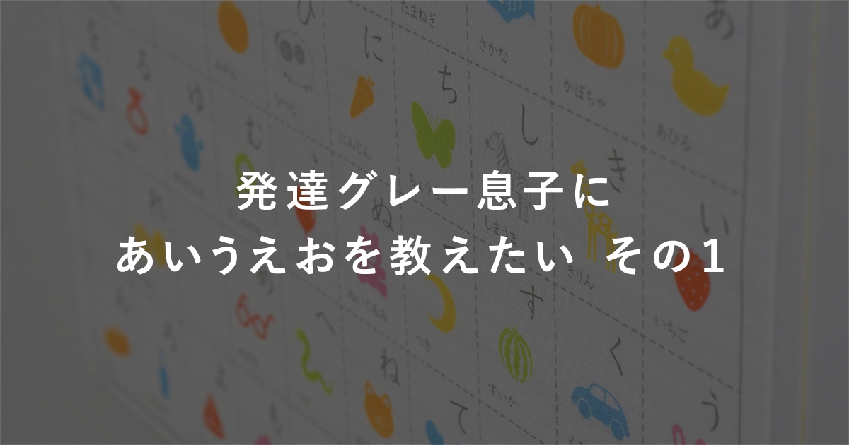 発達グレー息子にあいうえおを教えたい その１のアイキャッチ